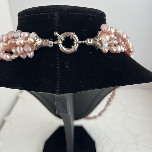 Baroque Blush Genuine Freshwater Pearl Necklace - Picture 9 of 12